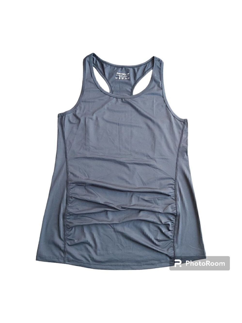 Maternity Racer Back Tank - Size Medium in Comfortable Polyester/Spandex Blend